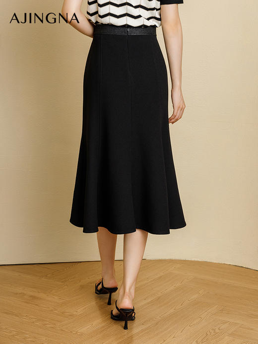 【商场同款】阿菁娜2024秋季新款气质法式不规则鱼尾半裙A29Q113021 商品图4