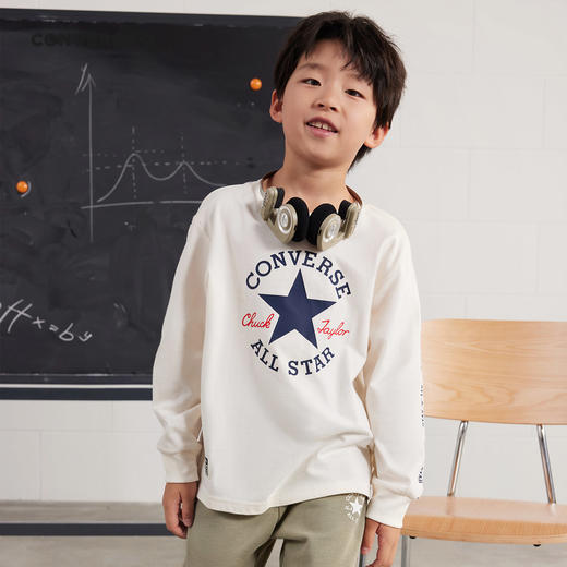 CONVERSE 春 大童 小童 长袖T恤 CNVN-LK-D535 商品图0