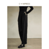 西嘉C+IMPRESS/西嘉原创设计西装裤女24秋季新款黑色直筒裤优雅西裤(货号:KZ2403027) 商品缩略图1
