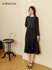 【商城同款】阿菁娜2024秋季新款复古气质马甲假两件连衣裙A29Q112061 商品缩略图2