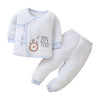 【新生儿纯棉无骨加厚夹棉系带套装】冬款衣服0-3婴儿内衣宝宝和尚服 商品缩略图4