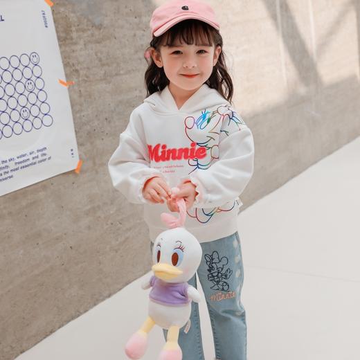 【商场同款】迪士尼童装2024春秋款女童连帽套头卫衣米妮字母印花可爱俏皮上衣223DS0689 商品图2