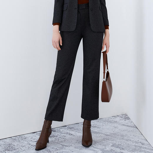 EITIE爱特爱冬季新款通勤高腰直筒显瘦裤子7605307 商品图2