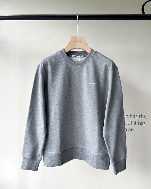 现货 THS 8.31-无 大王家 情侣款 mini字母logo印花圆领卫衣 2色 QI134 商品图5