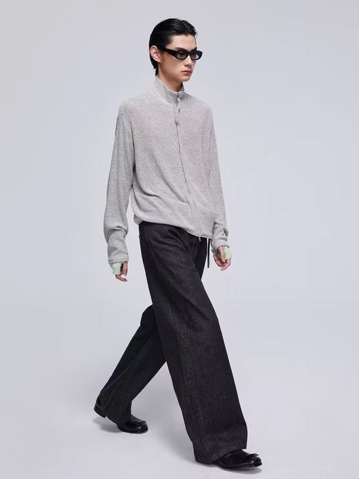 Simple Project/M24123/男款高领拉链针织夹克开衫 商品图3
