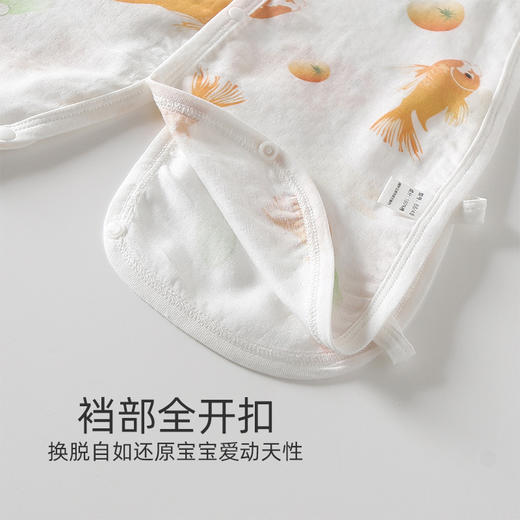 【宝宝琵琶服竹棉纱布连体衣】夏款衣服a类透气清凉舒适宝宝爬服婴儿 商品图2