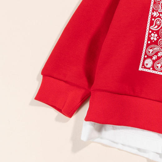 【商场同款】迪士尼男童上衣秋季中国风加绒套头卫衣224DS0858 商品图6