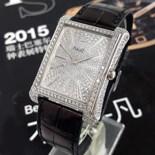 【95新正品】PIAGET伯爵BLACK -TIE系列G0A33075 18K白金原镶钻石自动机械表 060523LV11 商品图8