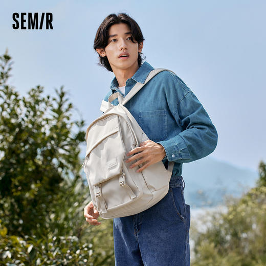 森马双肩包男校园学生书包新款大容量通勤电脑包情侣运动背包 商品图1