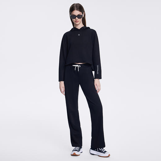 TITIKA ACTIVE 肌理感抽绳直筒裤秋冬棉感透气健身休闲裤宽松运动长裤11170 商品图2