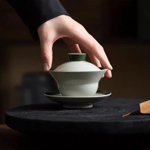 沁茶悦旅玄纹绿吉祥葫芦三才盖碗礼盒装 商品图5