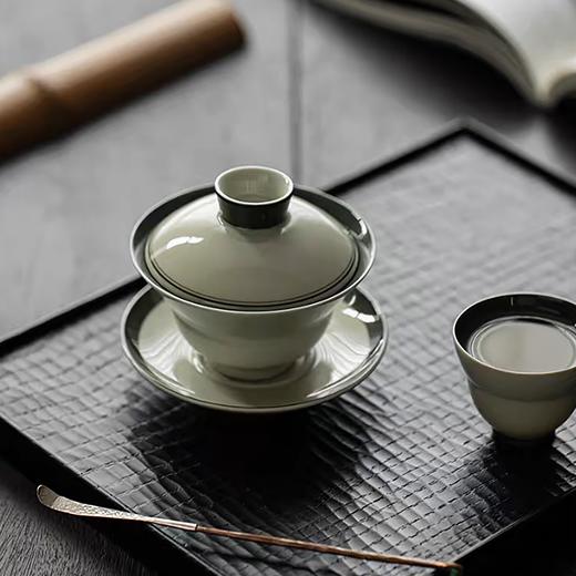 沁茶悦旅玄纹绿吉祥葫芦三才盖碗礼盒装 商品图0