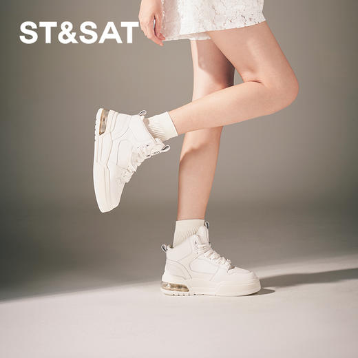 星期六休闲百搭厚底高帮运动鞋SS341160HP 商品图3