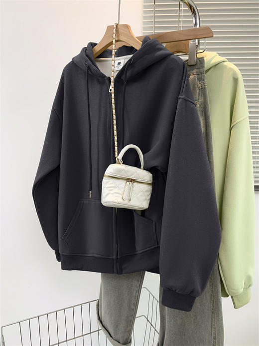 【多色连帽女士卫衣】秋冬新款 加绒休闲美式复古小众外套ins潮流  商品图9