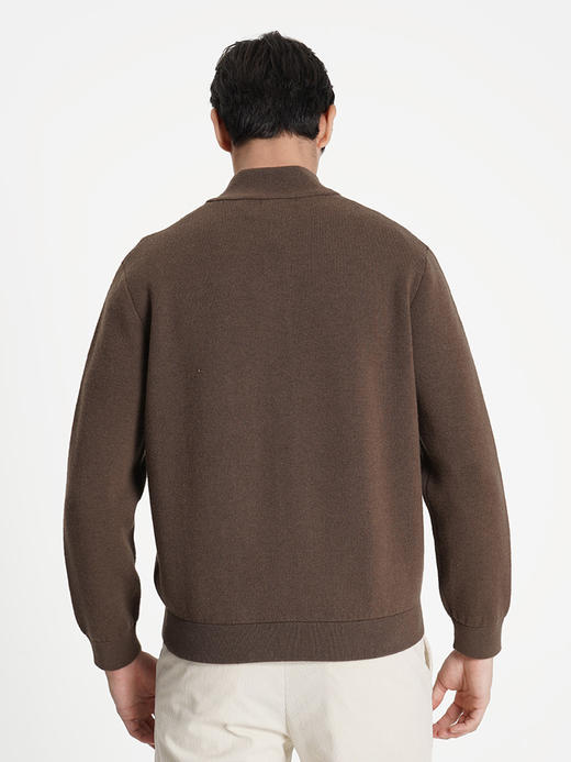 callisto咖色羊毛混纺针织开衫 商品图4