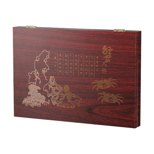 木盒蟹八件不锈钢吃蟹工具 礼品大闸蟹剥蟹套装 品蟹工具礼盒装剥蟹 商品图4