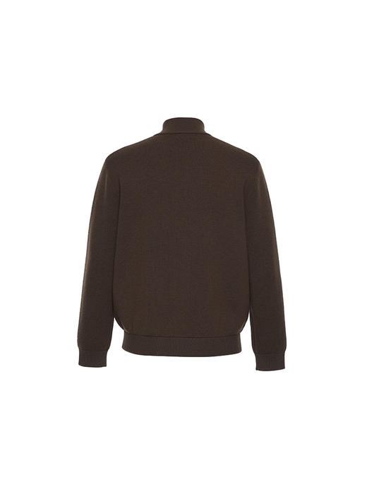 callisto咖色羊毛混纺针织开衫 商品图1