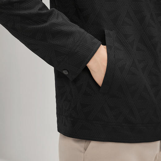 柒牌男装翻领夹克秋冬2024新款时尚潮流中青年休闲百搭茄克衫外套	127K70270 商品图2