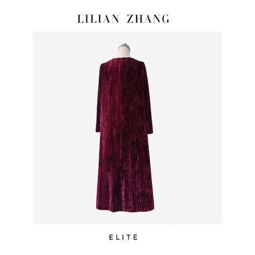 E-定制—“古典浪漫”—遇见倾心—Lady挚爱复古丝绒感A摆长裙 2401175 商品图1