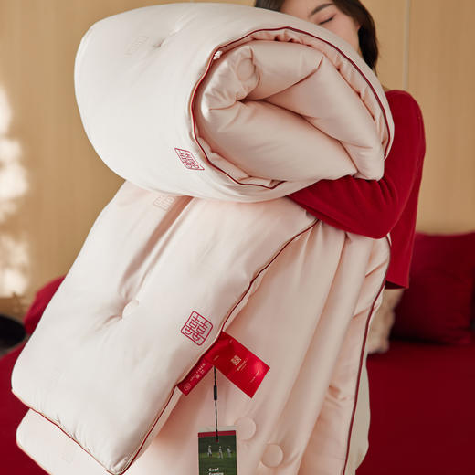 自然醒剪花蚕丝蛋白喜嫁被轻奢结婚庆喜被春秋被芯陪嫁喜字加厚冬被芯TD 商品图10