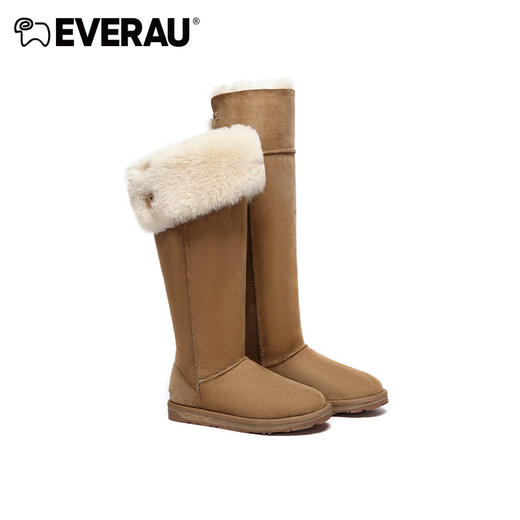 EVERAU过膝可翻折两穿设计雪地靴中保暖国王级别加高长筒雪地靴EA3140 商品图1