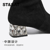 星期六时髦水钻粗跟过膝弹力瘦瘦靴SSC4117365 商品缩略图6