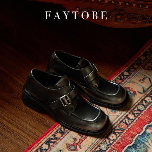 FAYTOBE 复古擦色乐福鞋 商品图6