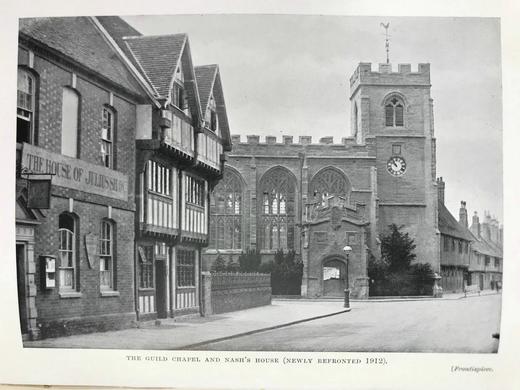 1912年 莎士比亚故乡的夏日 数十幅插图 漆布精装大32开 商品图2