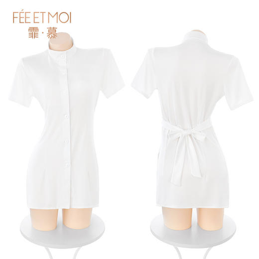 【霏慕】禁欲护士绑带收腰连衣裙6801情趣内衣性感套装开档制服 商品图4