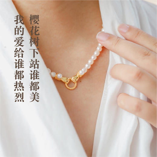 米马饰物 复刻玫瑰同款！天然无核淡水珍珠颈链  我的爱给谁都热烈！ 商品图1