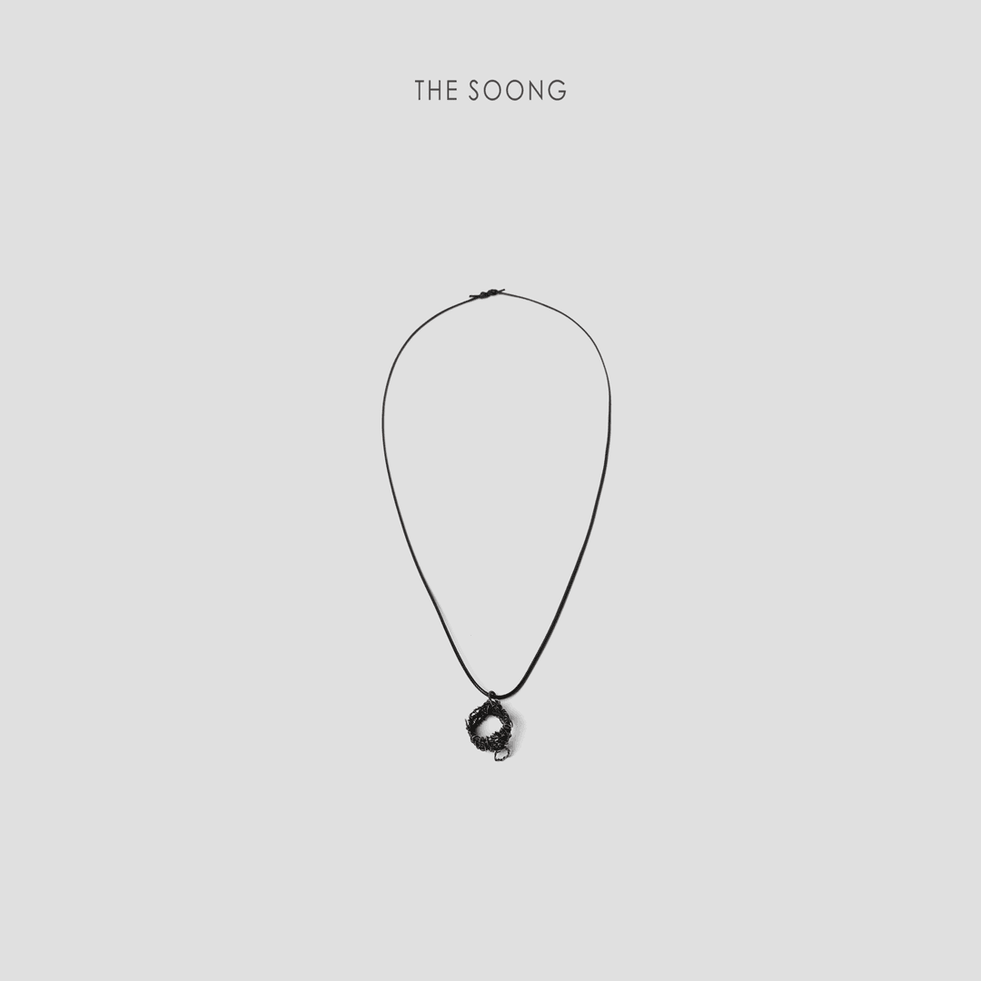 THESOONG|"魔力圈"手工缠线做旧皮绳项链HWZB5275