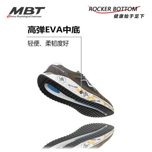 MBT足健康男厚底休闲通勤鞋 足弓支撑 缓震 耐磨 牛皮 SOHO1996 商品图3