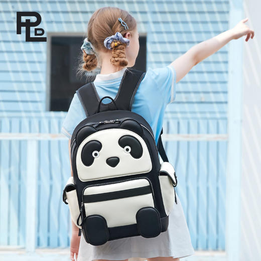 保兰德PLD2024新款可爱大熊猫友谊使者大号双肩包大容量高中生初中生学生书包 商品图4