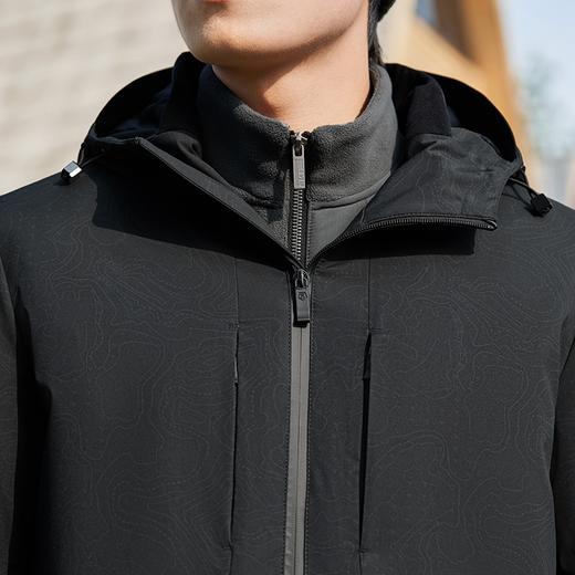 【石墨烯蓄热内里】柒牌连帽夹克男秋冬新款潮流满印户外休闲外套	127K70900 商品图2