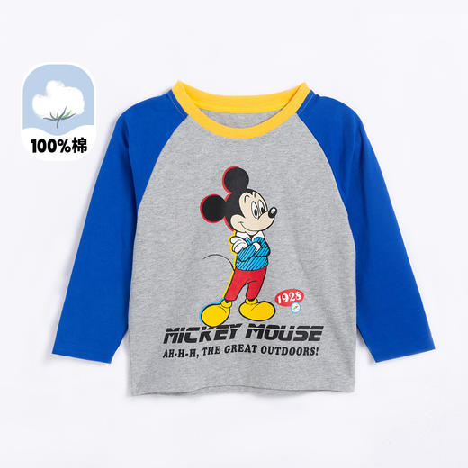 【商场同款】迪士尼男童秋季米奇休闲长袖T恤223DS0769 商品图1