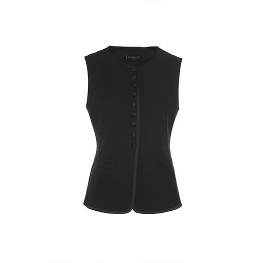 乔万尼马甲女款新款春秋收腰型黑色气质EM3H410 商品图4