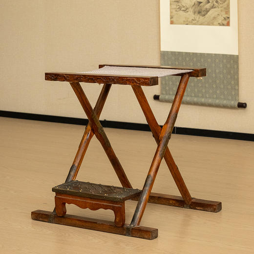 二十世纪 黄花梨带踏床交杌 商品图0