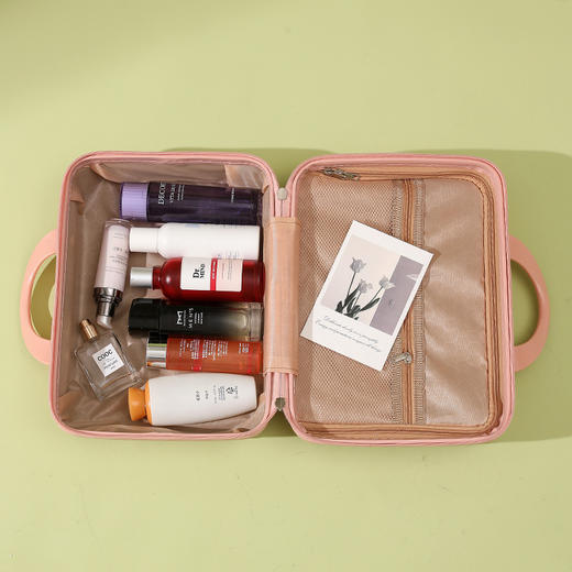 「数色可选！高颜值出行」复古手提箱14寸化妆箱小行李箱迷你伴手礼小型轻便密码箱旅行箱包 商品图3