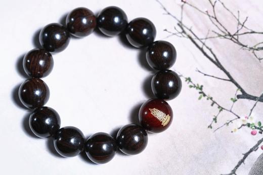 ZGT0037°有鹏程万里/文昌塔题材紫光檀手串 商品图2