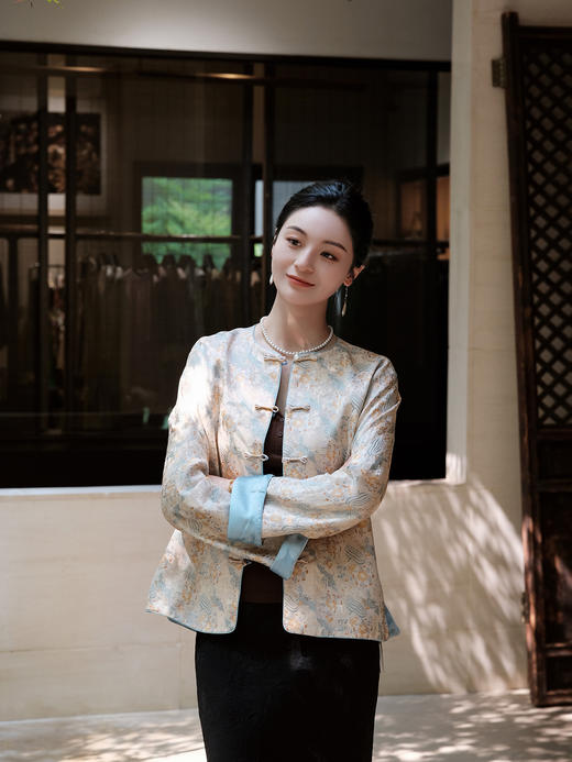 盛唐牡丹 |凤穿牡丹真丝双面穿外套 商品图0