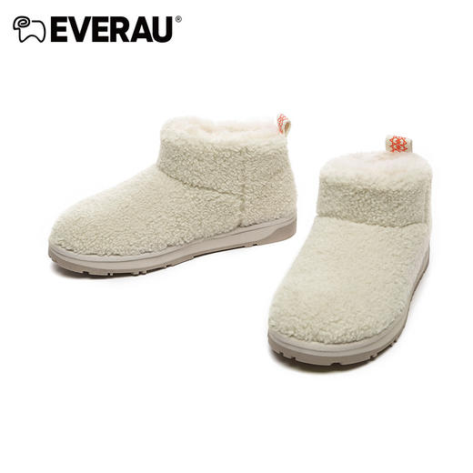 EVERAU今年冬季拥有最强温度感泰迪毛毛雪地靴内里羊皮毛一体+卷卷毛鞋面EA3147 商品图2