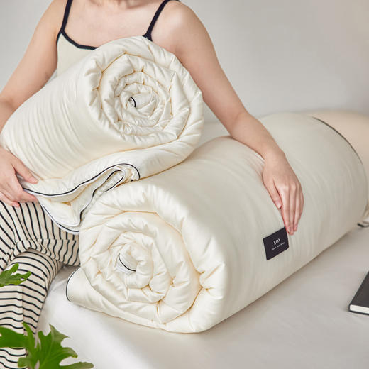 【热卖推荐】自然醒五星黑标大豆纤维春秋被高奢加厚保暖亲肤冬被四季款子母被芯TD 商品图4