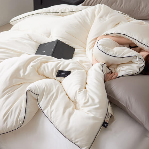 【热卖推荐】自然醒五星黑标大豆纤维春秋被高奢加厚保暖亲肤冬被四季款子母被芯TD 商品图11