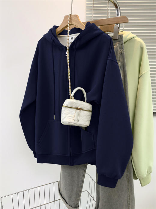 【多色连帽女士卫衣】秋冬新款 加绒休闲美式复古小众外套ins潮流  商品图11