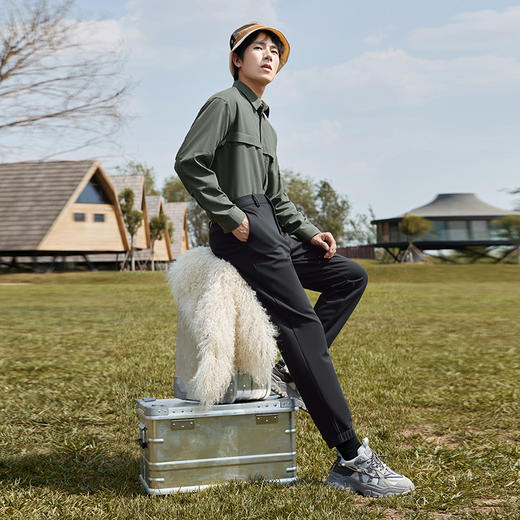 【气凝胶】柒牌男装休闲裤男2024秋冬新款时尚百搭中青年束脚长裤	127H71200 商品图3