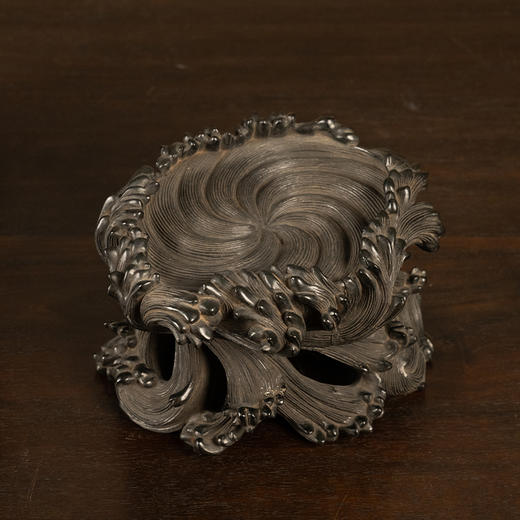 清 紫檀木雕提篮观音 商品图4