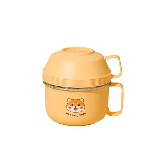 【萌宠柴犬系列，美食记日常，柴犬304快餐杯】学生304不锈钢饭盒 上班族学生专用便当盒 快餐杯 食堂打饭碗大容量餐盒-QQ 商品图4