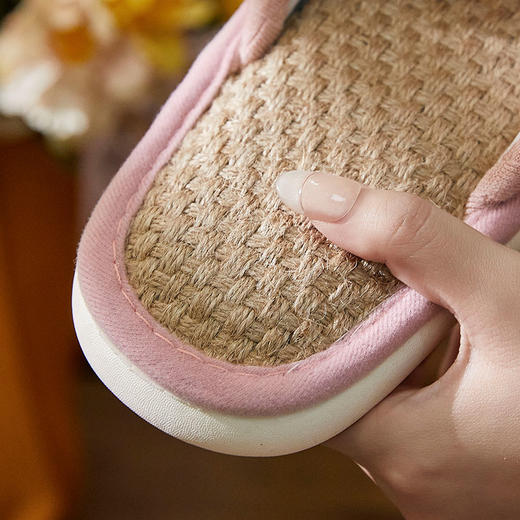 【亚麻拖】男/女同款亚麻拖居家室内拖鞋防滑软底拖【WG24651】 商品图5