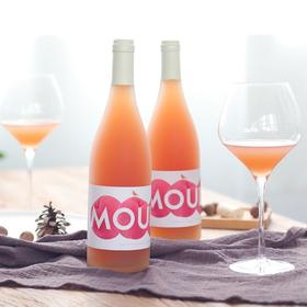 【慕拉】750ml低度果酒桃子酒桃红葡萄酒甜型甜红酒甜味少女生喝甜酒