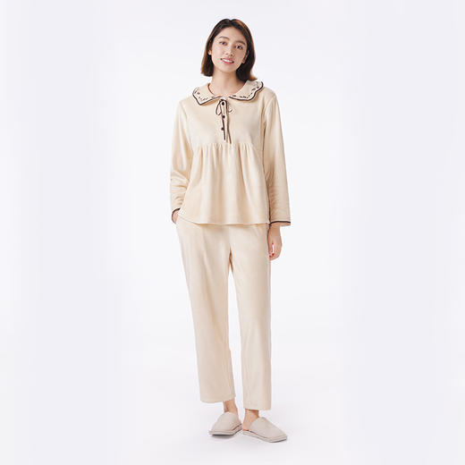 都市丽人睡衣舒适外出长袖家居服海岛绒厚女士海岛绒套装LHT2M4 商品图2